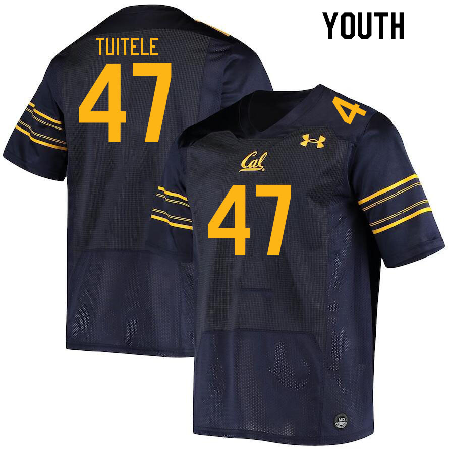 Youth #47 Moso'oipala Tuitele California Golden Bears College Football Jerseys Stitched Sale-Navy